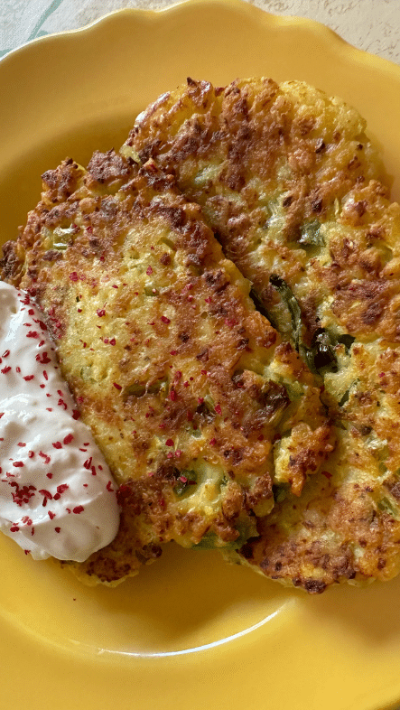 potatoes and zucchini pancake